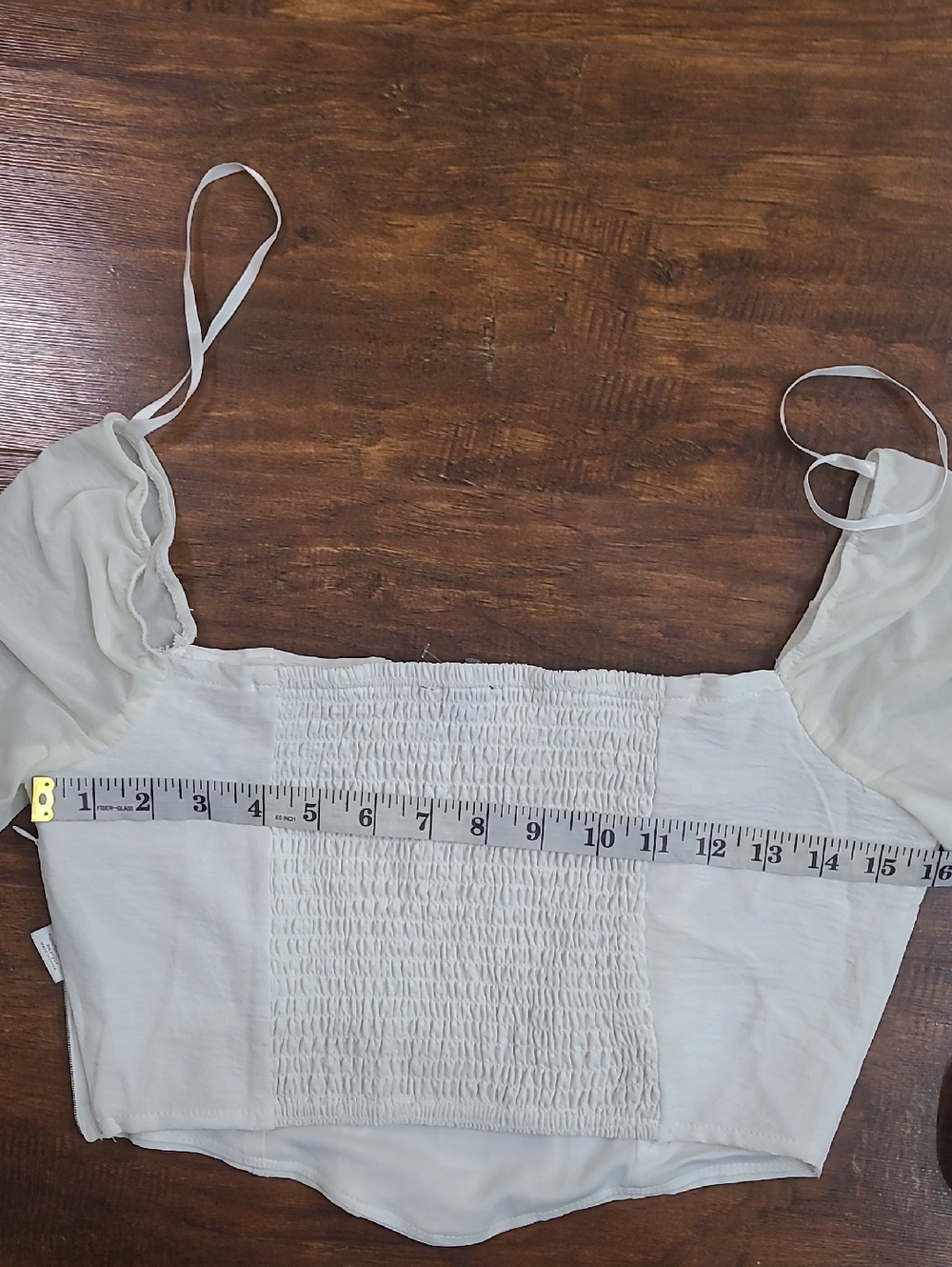 Mixed Threads Stylish Off-Shoulder Corset Crop Top - Cream Size S - Picture 6 of 8
